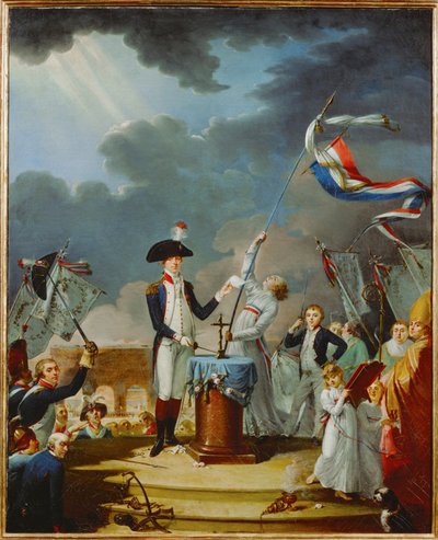 Přísaha generála Lafayetta na oslavách Federace ... od French School