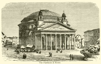Pantheon v Římě (rytina) od French School