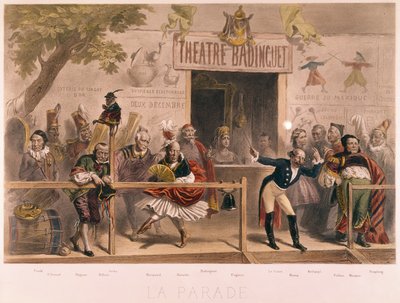 The Parade, karikatura Napoleona III. a jeho dvora (1808-73), z La Menagerie Imperiale, kolem roku 1870 od French School