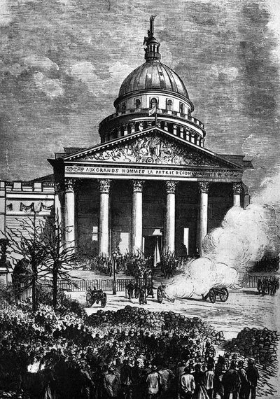 Pařížský Panthéon jako ústředí Pařížské komuny, konec C19 od French School