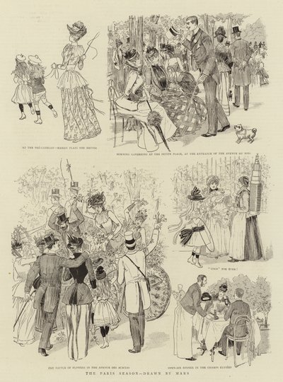 Pařížská sezóna (litho) od French School