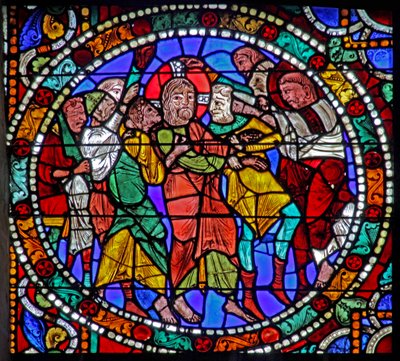 The Passion window: Judas Betrayal (w51) od French School