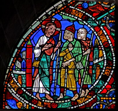The Passion window: Cycle Resurrection - Emmaus - road to (w51) od French School