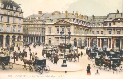 Náměstí Place du Palais Royal v Paříži, 1910 od French School