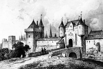 Porte Saint-Honoré, Paříž ve 13. století od French School