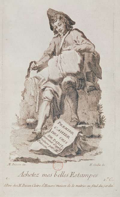 Prodejce tisku, od Petits Metiers de Paris od French School