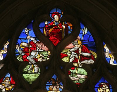 The Resurrection (pelikán s mládětem dole) od French School
