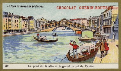 Most Rialto a Canal Grande v Benátkách (chromolitho) od French School