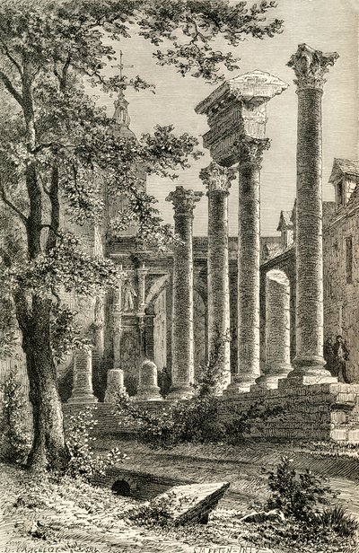 Římské divadlo, Besancon, v 19. století, z 