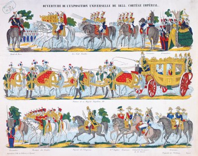 Royal Cortege na inauguraci Exposition Universelle v roce 1855 od French School