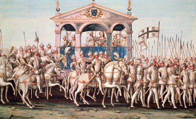Královský festival vstupu Jindřicha II. (1519-59) do Rouen, 1. října 1550 od French School