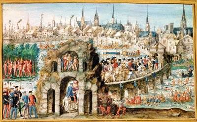 Královský festival vstupu Jindřicha II. (1519-59) do Rouen, 1. října 1550 od French School