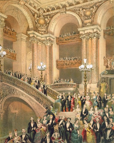 Schodiště opery, c.1875 od French School