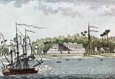 Město St. Louis, Senegal, z LAfrique od R. Geoffroye, 1814 od French School