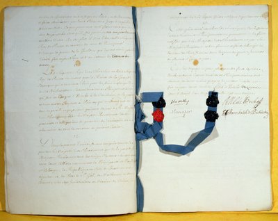Utrechtská smlouva, 11. dubna 1713 (pero a inkoust na papíře) od French School