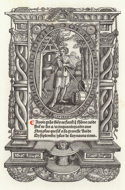 Dvanáct věků člověka: září (litho) od French School