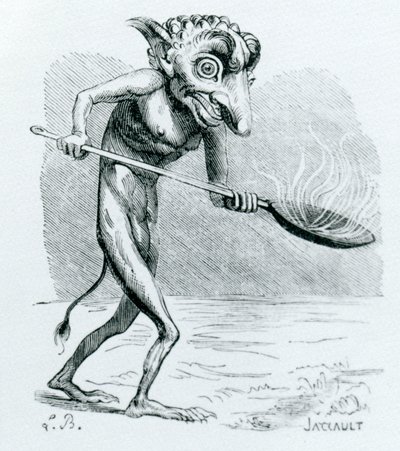 Ukobach, ilustrace z Dictionnaire Infernal od Jacquese Albina Simon Collin de Plancy, 1818 od French School