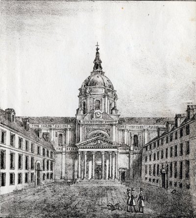 Sorbonnská univerzita - "Alphabet Picturesque des Monumens de Paris" kolem roku 1840 (rytina) od French School