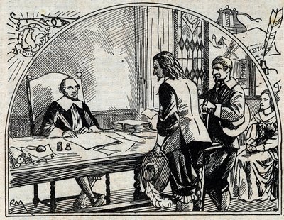 Adresní kancelář Theophrasta Renaudota (1586-1653), francouzského lékaře a novináře, zakladatele Gazette de France. Anonymní rytina z roku 1930. od French School