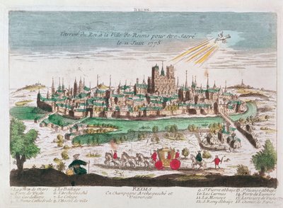 Příjezd Ludvíka XVI. do Remeše na jeho korunovaci 11. června 1775 od French School