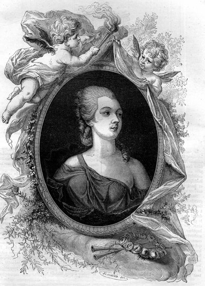 Krásná Marozie (Mariuccia, Mariozza nebo Marousie z Tusculum, asi 890-932/937) krvesmilná matka dvou generací papežů. Rytina do „Historie papežů-králů-královen-a-císařů v průběhu staletí““ od Maurice Lachatre od French School
