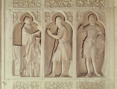 Společenstvo rytíře, detail ze západního konce lodi, 1245-57 od French School