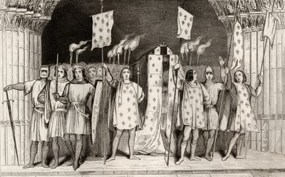 Mrtvé nemluvně Jean I (1316) posmrtný prohlásil králem na svém pohřbu, z 