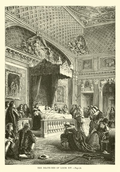 Smrtelná postel Ludvíka XIV od French School