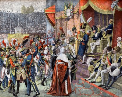 První distribuce křížů Čestné legie v roce 1804 v „Le Petit Journal“ od French School