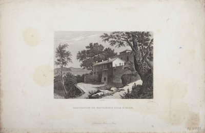 Dům Napoleona na ostrově Elba, vyrytý Schroederem od French School
