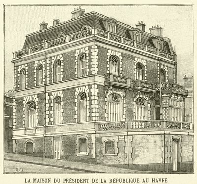 Dům prezidenta Francie v Le Havre (rytina) od French School