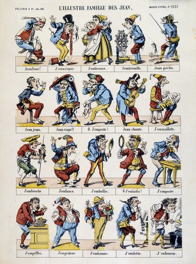 Slavný rod Janův. Obrázek Epinal, sd. 19. století. od French School