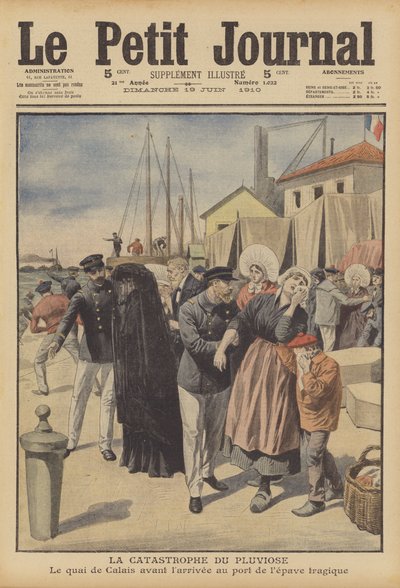 Ztráta ponorky francouzského námořnictva Pluviose (barva litho) od French School