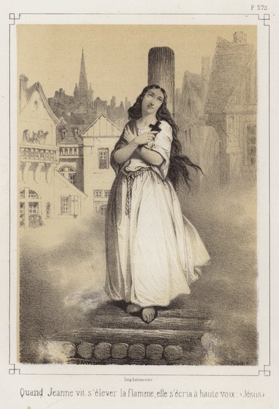 Umučení Johanky z Arku (litho) od French School