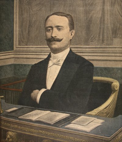Nový předseda Chambre des Deputes: Paul Deschanel, ilustrace z Le Petit Journal: Supplement illustre, 26. června 1898 od French School