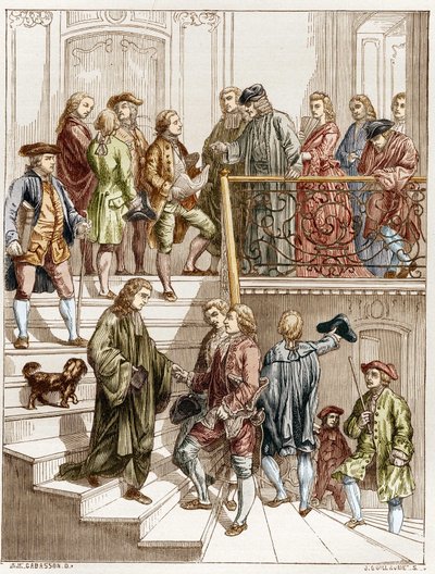 Filozofové 18. století na Voltairově schodišti (Francois Marie Arouet dit od French School
