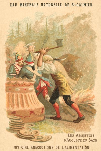 Desky Augusta Saského (chromolitho) od French School