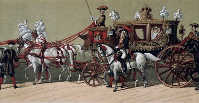 Královský průvod při svatbě španělského krále Alfonse XII (1857-1885) a Marie Christine de Teschen (1858-1929) v roce 1879 (malba) od French School