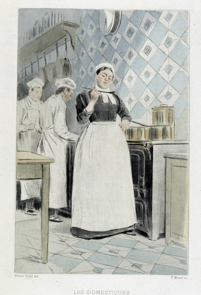Sluhové: vařič - v „Nos contemporains“ od Octave Uzanne od French School