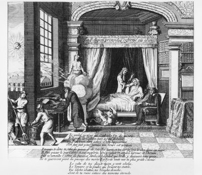 Takzvané protestantské reformované náboženství v zoufalé tiesni, 1684 od French School