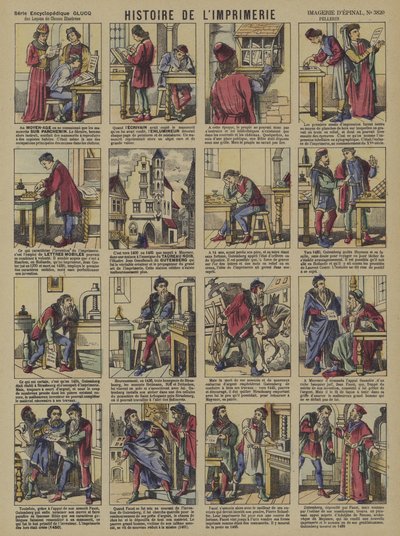 Příběh tisku (barevné lito) od French School