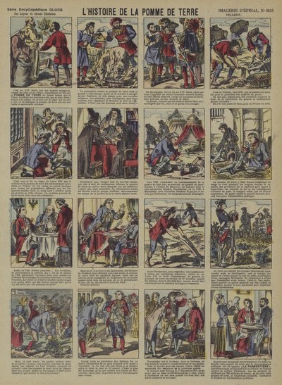 Příběh brambor (barva litho) od French School
