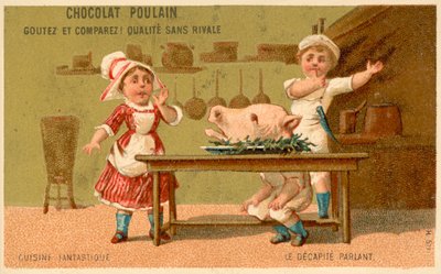 Mluvící hlava (chromolitho) od French School