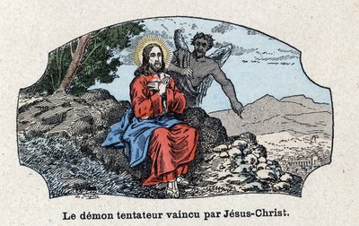 Lákavý démon poražený Ježíšem Kristem. Ježíš Kristus veden na poušť duchem, byl pokoušen ďáblem. V „“ Tout l