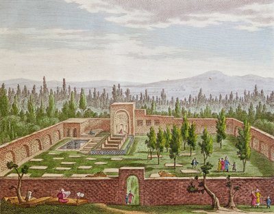 Hrobka velkého perského básníka Hafize Shiraziho (asi 1325-1388) v Shirazu od French School