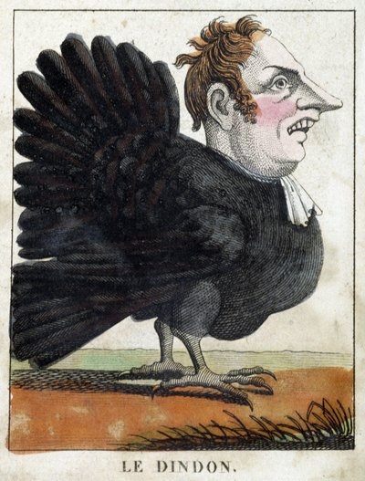 Krůta v karikatuře, studie charakteru „volatile character“ sd. 19., populární snímky. od French School