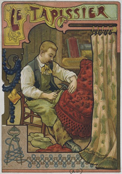 Čalouník, kolem roku 1900 od French School