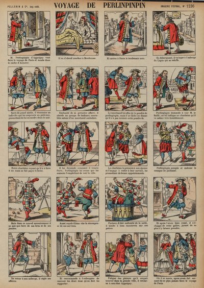 Plavba Perlimpinpin (barevná rytina) od French School
