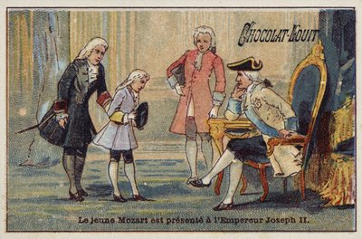 Mladý Mozart je představen císaři Josefu II od French School