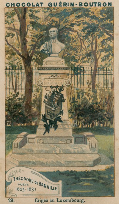 Theodore de Banville, básník, 1823-1891, Erigee v Lucembursku od French School